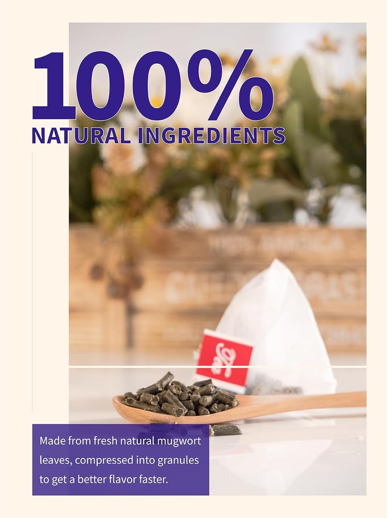 TeeLux Mugwort Tea Bags - 100% Natural Dried Mugwort Herb Tea, Caffeine Free, 40 Count - Image 4